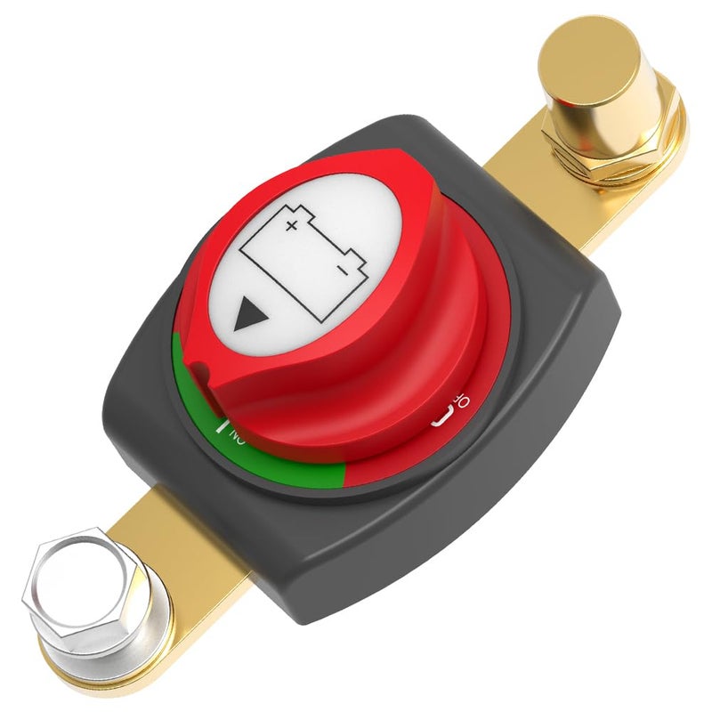 Malictele Side Post Battery Disconnect Swi with Adapter 275A 12-48V Heavy-Duty Battery Disconnect Switch for Car Vehicle RV and Boat（On/Off） - Image 1